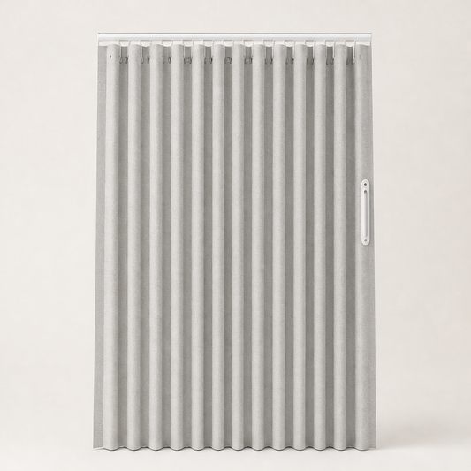 Pleatvale – Drill-Free Magnetic Accordion Folding Door Curtain + 50% OFF Grey