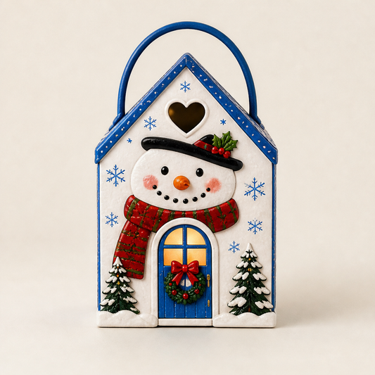 Merribloom – Festive House-Shaped Gift Boxes with Carry Handle + 1+1 FREE Snowman