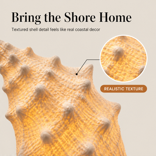 Shellume – Real Texture Ceramic Shell & Conch Light Set + 50% OFF features