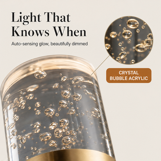 Gildglow – Auto Dusk-to-Dawn Sensor Crystal Bubble Night Light + 50% OFF features
