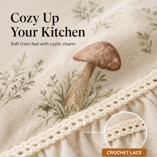 Fernhollow – Botanical Print Linen Oven Skirt Curtain with Pockets + 50% OFF features