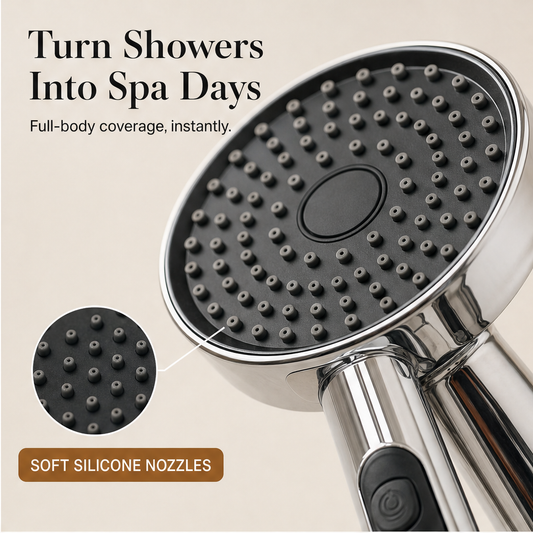 Rainforge – High Pressure 3-Mode Adjustable Rain Shower Head features