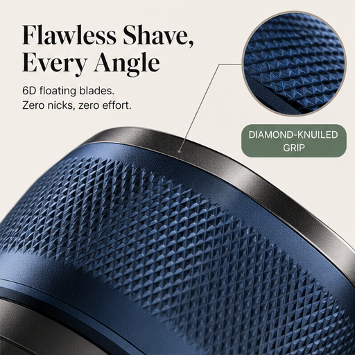 Cronoshave – 6D Waterproof Six-Blade Head Shaver Kit features