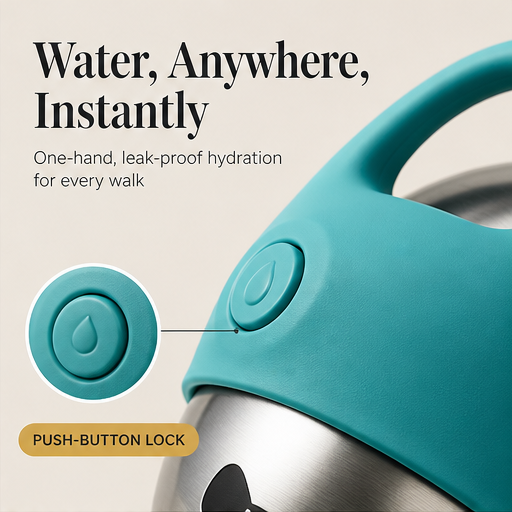 Wagcanter – Leak-Proof 2-in-1 Bowl & Bottle for Dogs features