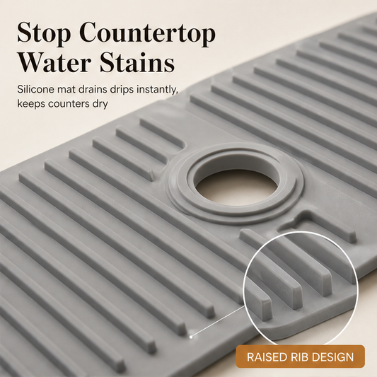 Drywell – Cuttable Adjustable Silicone Faucet Splash Guard Mat + 50% OFF features