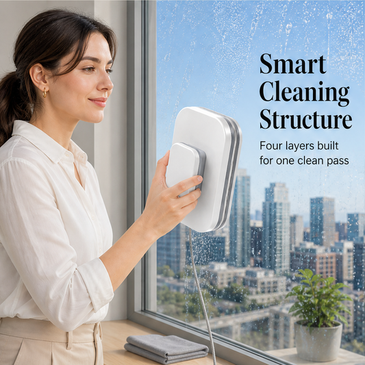 Clearholm – Double-Sided Magnetic Squeegee Window Cleaner + 50% OFF features