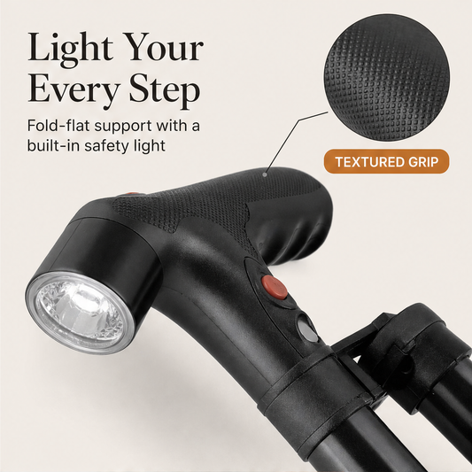 Nightpath – Folding LED Light Support Cane with Adjustable Height + 50% OFF features
