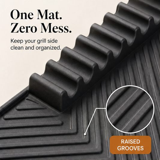 GrillNest – Heat-Resistant, Non-Slip Silicone Grill Side Shelf Mat + 50% OFF features
