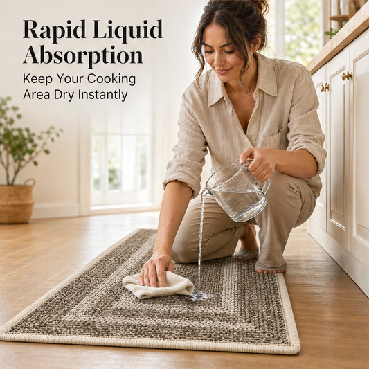 Braidmere – Non-Slip Absorbent Woven Runner Rug + 50% OFF features