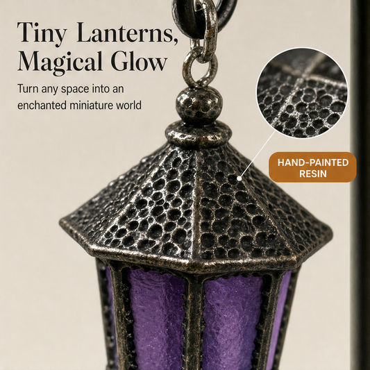 Lumenholm – Glow-in-the-Dark Hand-Painted Resin Lantern Plant Stakes + 50% OFF features