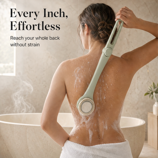 Havenbrush – Long-Handle Electric Body Brush with 4 Interchangeable Heads + 50% OFF features
