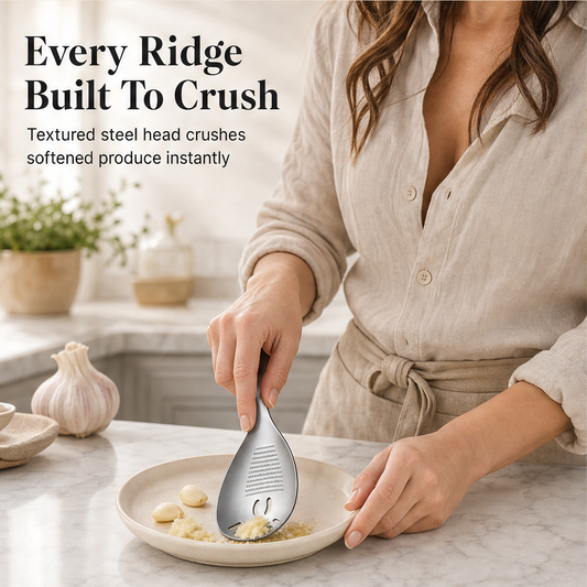 Grazio – 5-in-1 Grate, Mash, Strain & Open Kitchen Spoon + 50% OFF features