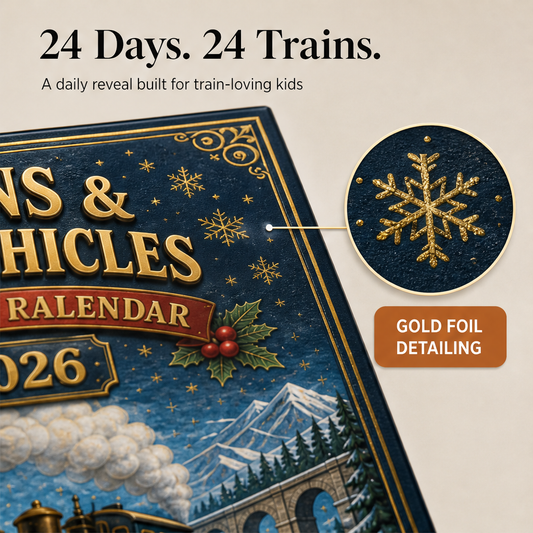 Rallington – 24-Day Countdown Box with 24 Collectible Rail Vehicles + 50% OFF features