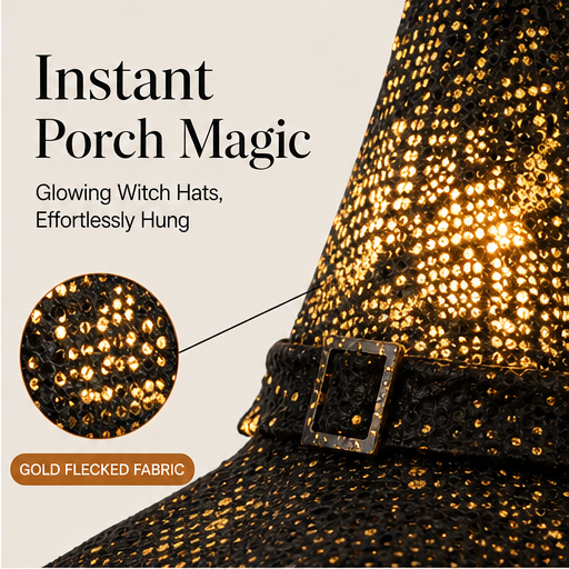 Hexlume – Glowing Witch Hat Hanging Chime with Cascading Stars + 50% OFF features