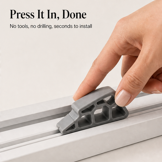 Hushrail – No-Drill Silent Sliding Door & Window Track Stopper + 50% OFF detail