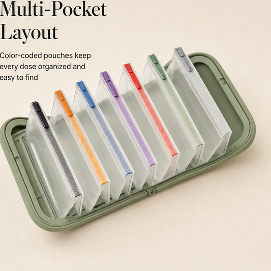 Dosewell – Waterproof 7-Pouch Travel Pill Organiser + 50% OFF features