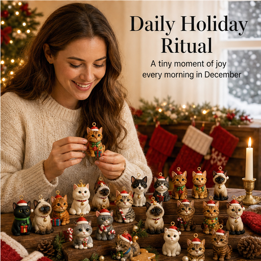Whisker & Holly – 24 Hand-Painted Cat Charm Christmas Advent Calendar + 50% OFF features