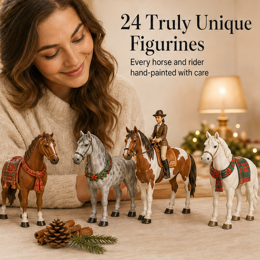 Stablewick – 24 Unique Horse Figurines Christmas Advent Calendar + 50% OFF features