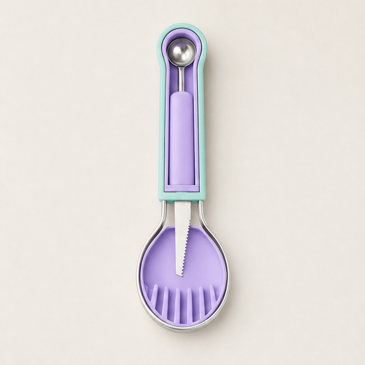 Bellamel – 3-in-1 Melon Baller, Carver & Slicer Fruit Scoop Set + 50% OFF Lavender