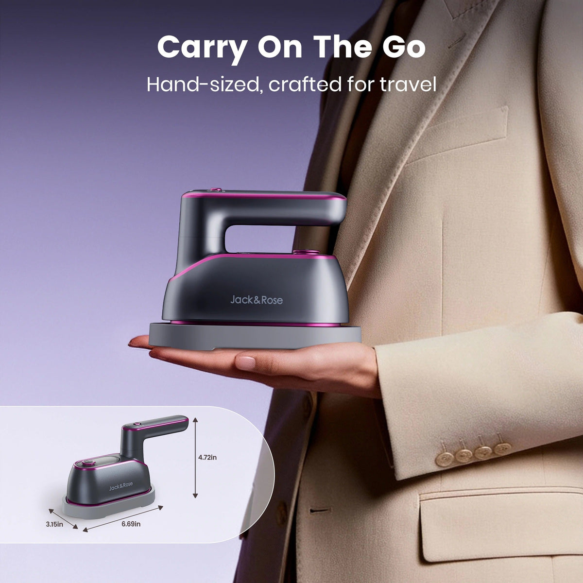 Crisply™ – 2-in-1 Portable Steam Iron with Ceramic Plate + 50% OFF
