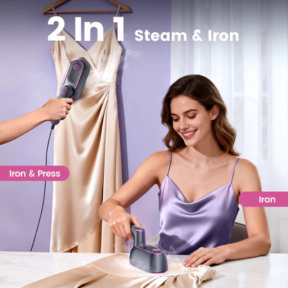 Crisply™ – 2-in-1 Portable Steam Iron with Ceramic Plate + 50% OFF