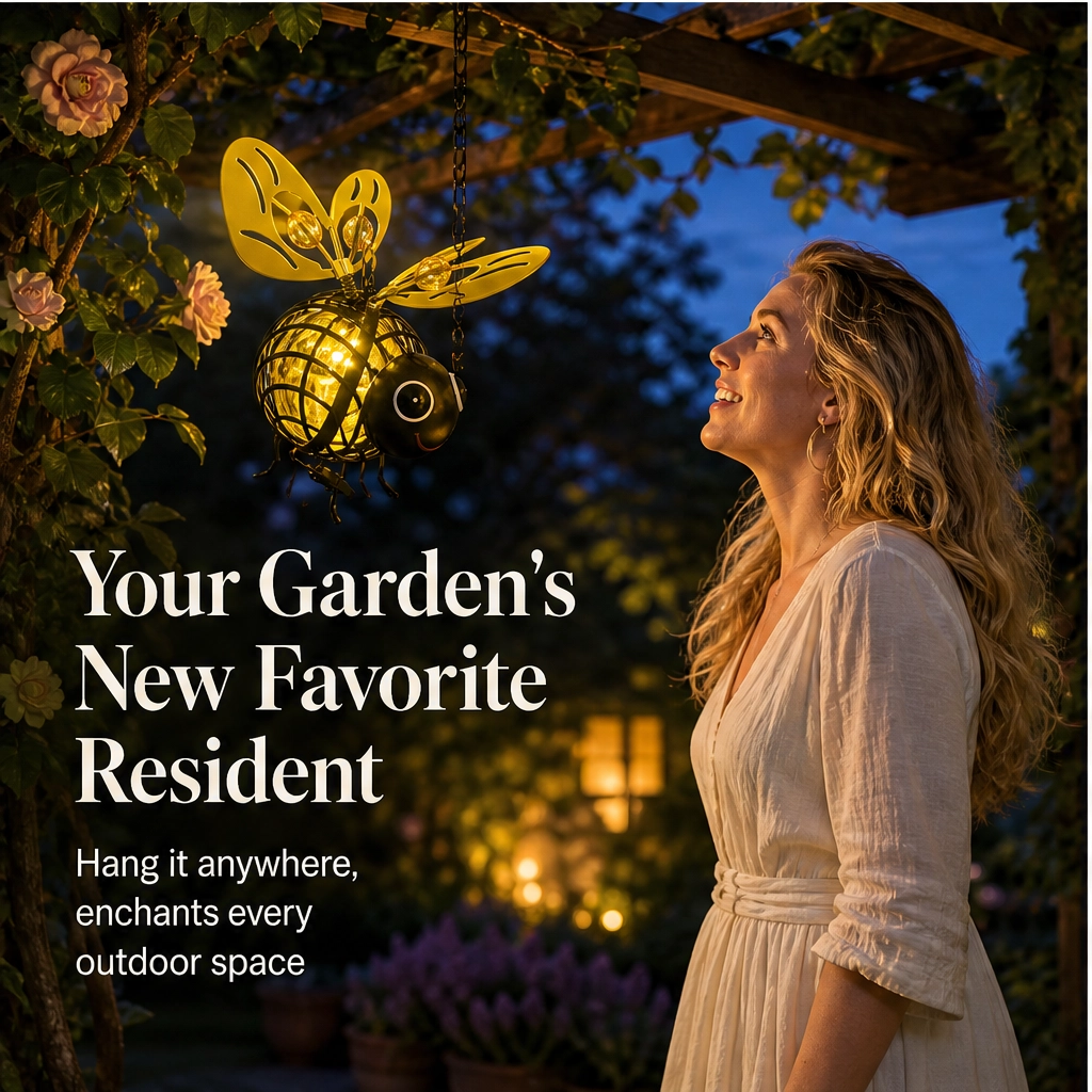 Honeyvale – Solar Hanging Bee Light Garden Ornament + 50% OFF
