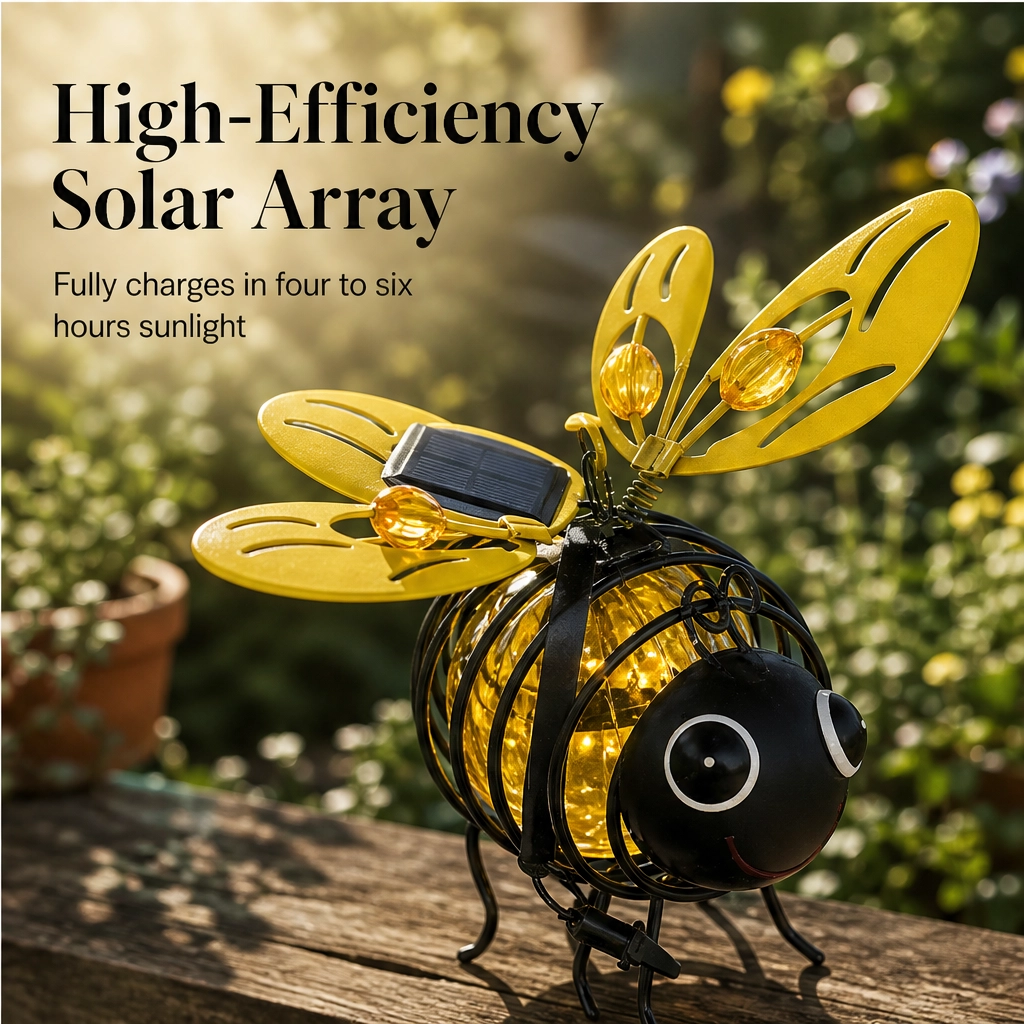 Honeyvale – Solar Hanging Bee Light Garden Ornament + 50% OFF
