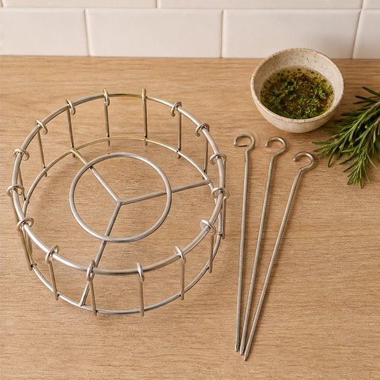 Searspire – 360° Vertical Skewer Grill Stand for Air Fryers, No-Flip & Dishwasher-Safe + 50% OFF