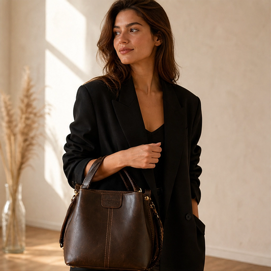 Vellora – Vintage Bucket Bag with 2 Interchangeable Straps & Roomy Organized Interior + 50% OFF