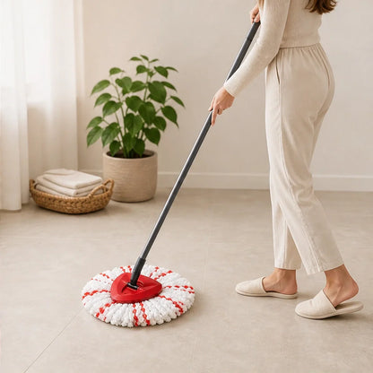 Scrubwell – Microfiber Spin Mop Replacement Heads with Scrub Pad, 3-Pack + 50% OFF