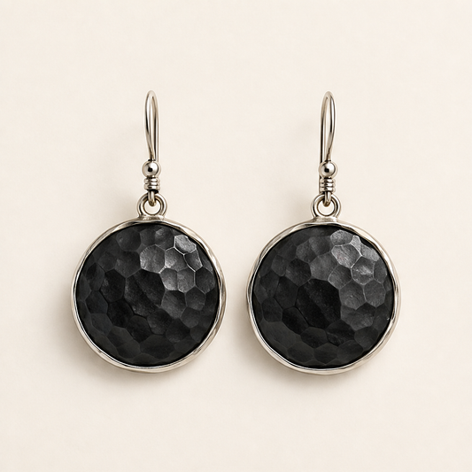 Aurelle – Hammered Metal Drop Earrings, Lightweight Geometric Statement Set + Buy 1 GET 1 FREE