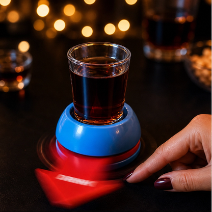 Spindare – Instant Flick-to-Spin Party Drinking Game with Shot Glass + 50% OFF