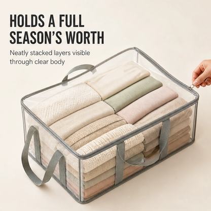 Stackholm™ – Clear Heavy-Duty Stackable Storage Bag for Clothes, Bedding & Moving + 50% OFF