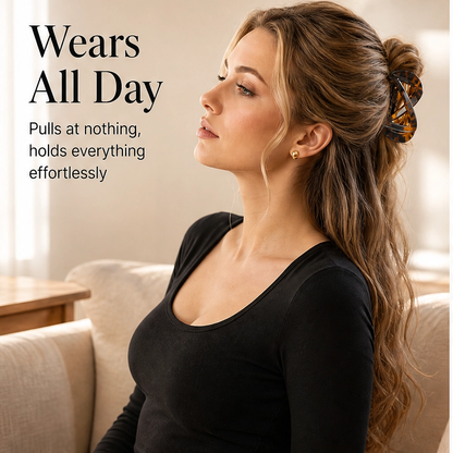 Tressa – Figure-Eight Secure-Hold Tortoiseshell Hair Jaw Clip + 1+1 FREE