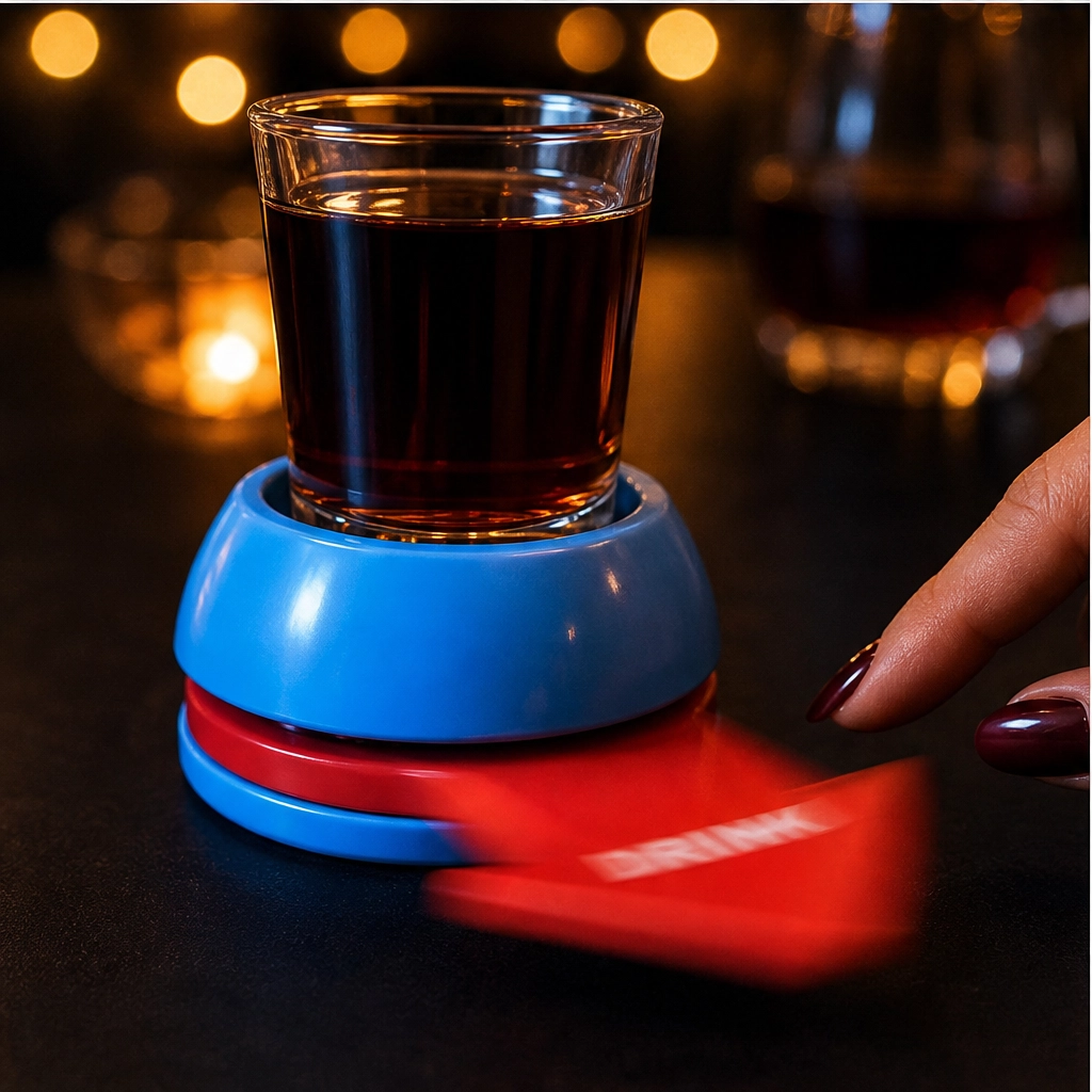 Spindare – Instant Flick-to-Spin Party Drinking Game with Shot Glass + 50% OFF