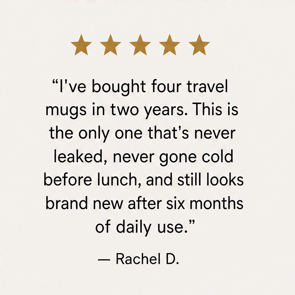 Emberly – Insulated Stainless Steel Coffee Mug with Leak-Lock Lid, Removable Grip & Wrist Strap + 50% OFF