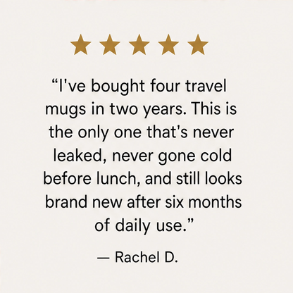 Emberly – Insulated Stainless Steel Coffee Mug with Leak-Lock Lid, Removable Grip & Wrist Strap + 50% OFF