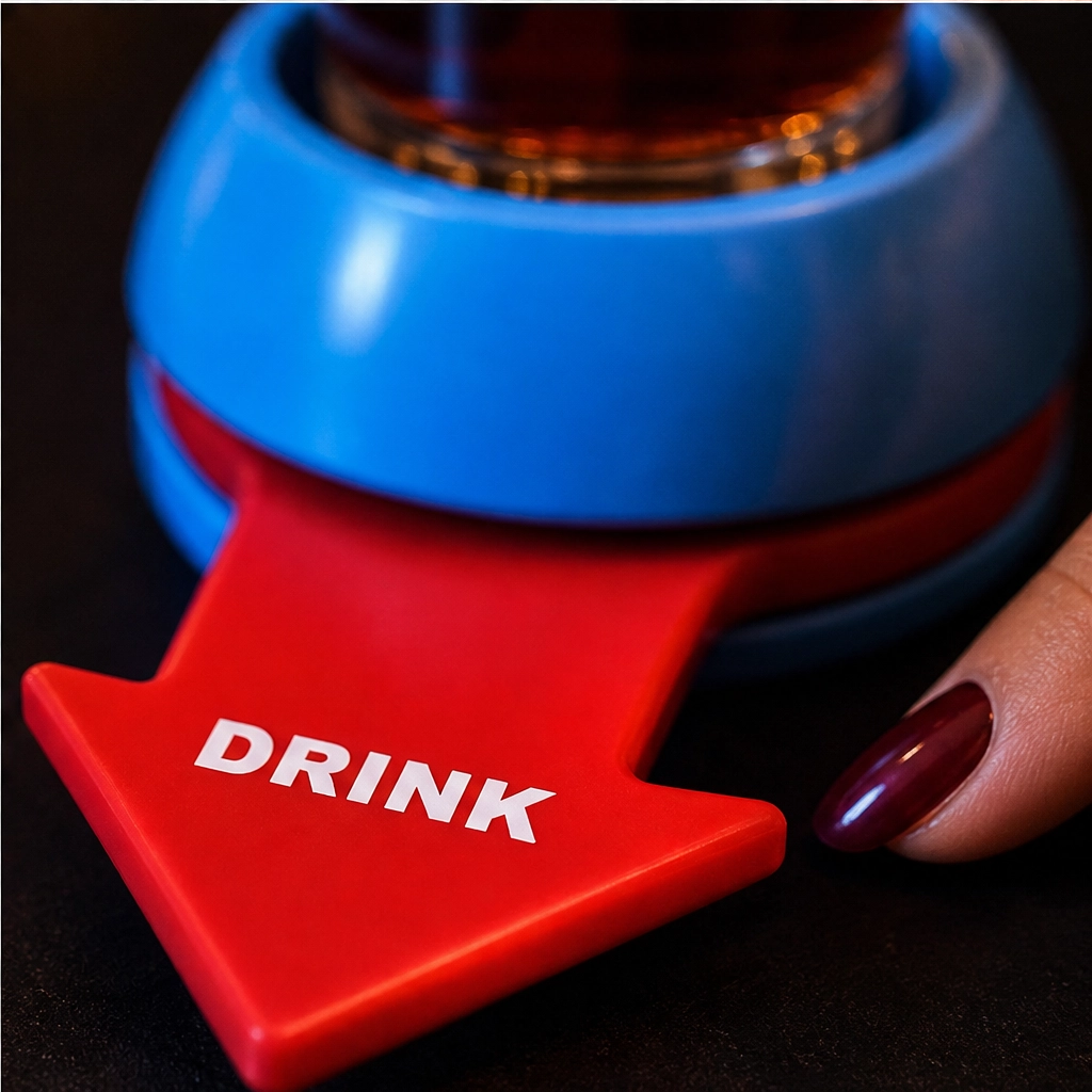 Spindare – Instant Flick-to-Spin Party Drinking Game with Shot Glass + 50% OFF