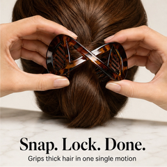 Tressa – Figure-Eight Secure-Hold Tortoiseshell Hair Jaw Clip + 1+1 FREE