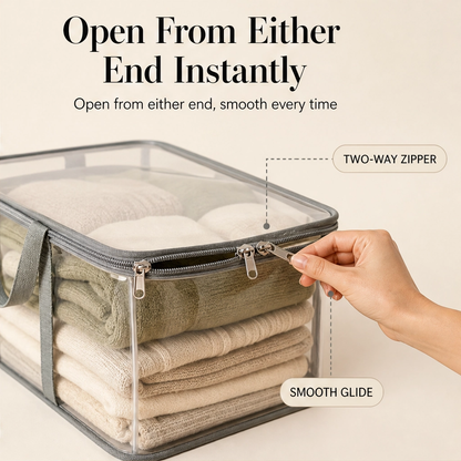 Stackholm™ – Clear Heavy-Duty Stackable Storage Bag for Clothes, Bedding & Moving + 50% OFF
