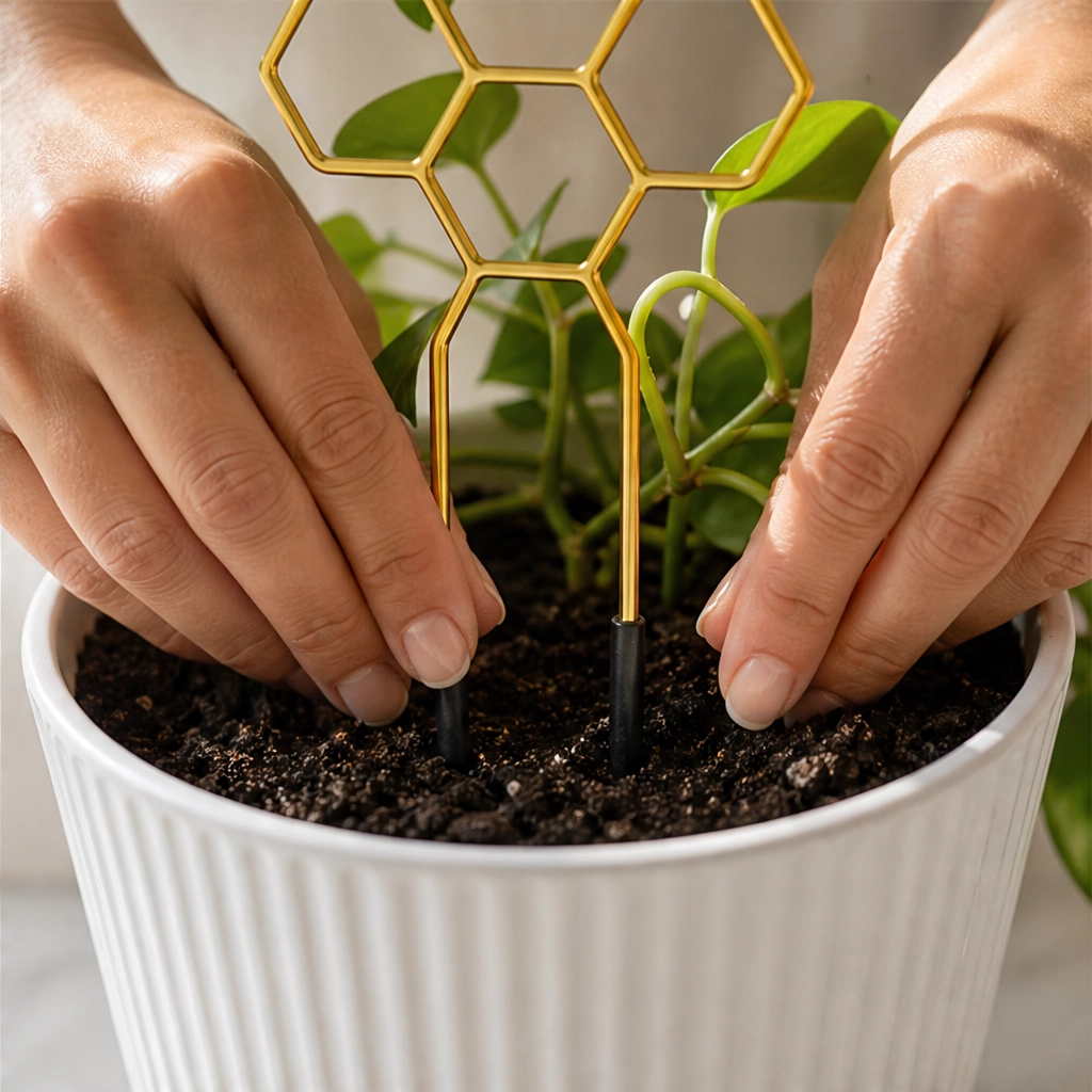 Vinecroft™ – Stackable Honeycomb Plant Trellis for Climbing Houseplants + 50% OFF