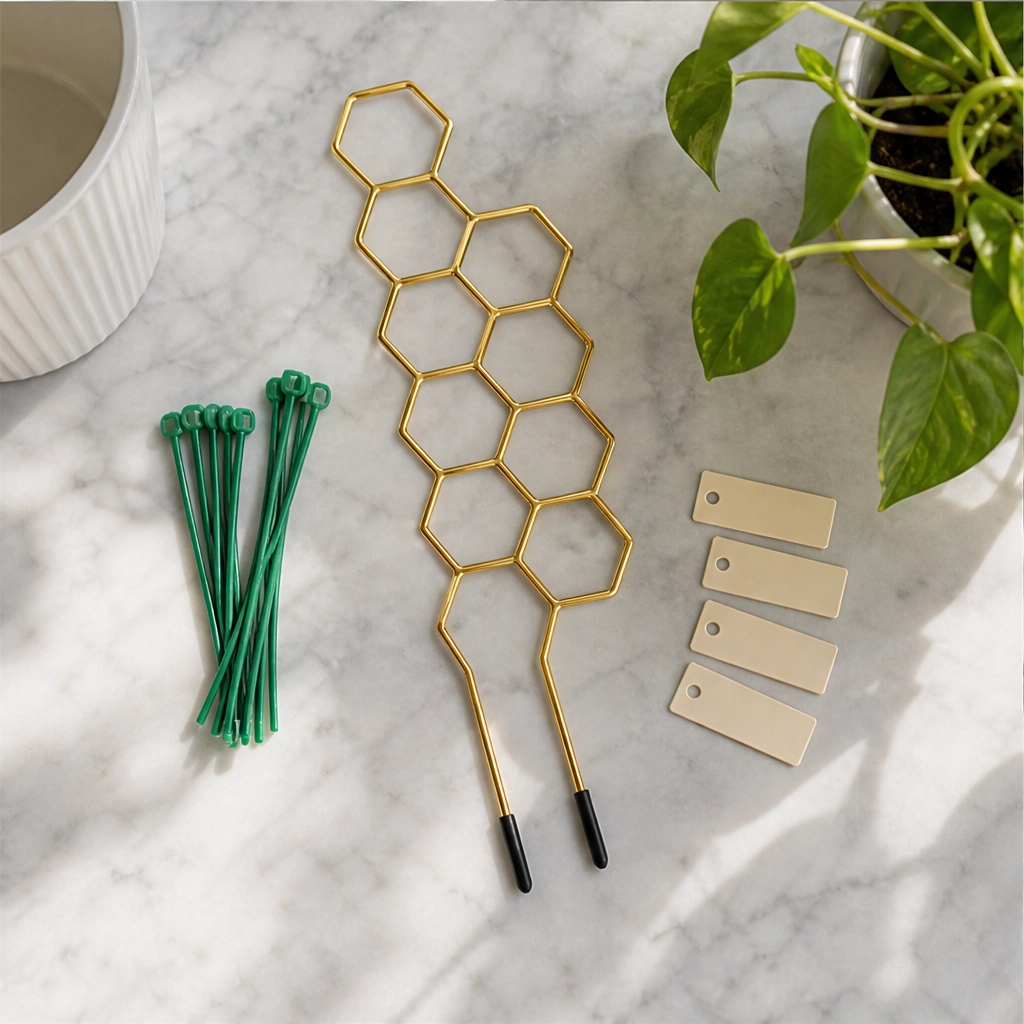 Vinecroft™ – Stackable Honeycomb Plant Trellis for Climbing Houseplants + 50% OFF