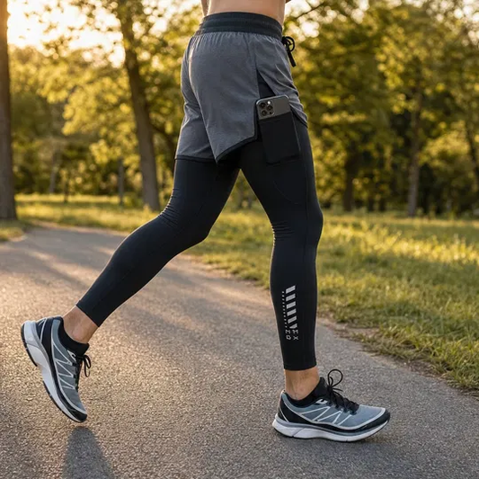Strydex™ – 2-in-1 Compression Running Tights with Built-In Shorts & Hidden Phone Pocket + 50% OFF