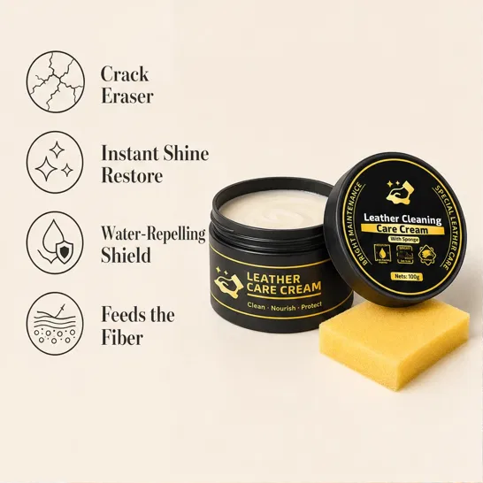Hidewell – Clean, Nourish & Protect All-in-One Leather Care Cream with Sponge + 50% OFF