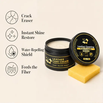 Hidewell – Clean, Nourish & Protect All-in-One Leather Care Cream with Sponge + 50% OFF