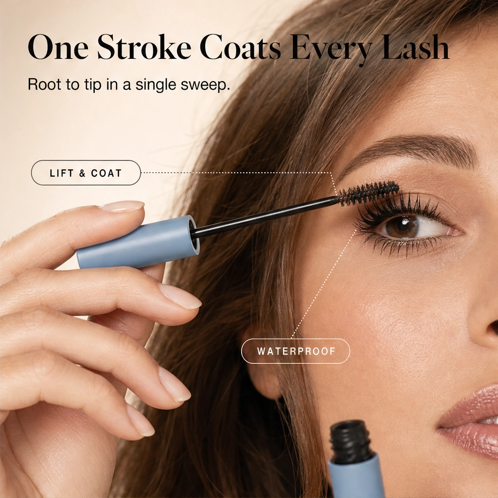 Lumiflé™ – Lengthening, Curling & Smudge-Proof Waterproof Mascara + 1+1 FREE