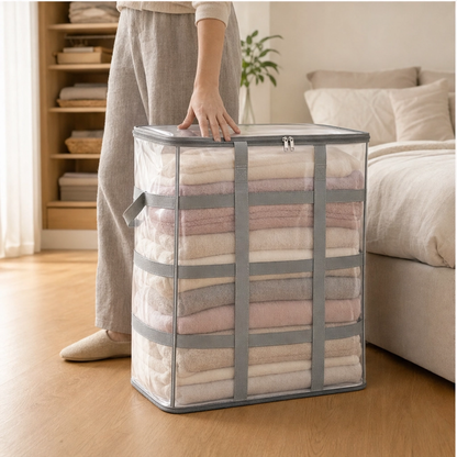 Stackholm™ – Clear Heavy-Duty Stackable Storage Bag for Clothes, Bedding & Moving + 50% OFF
