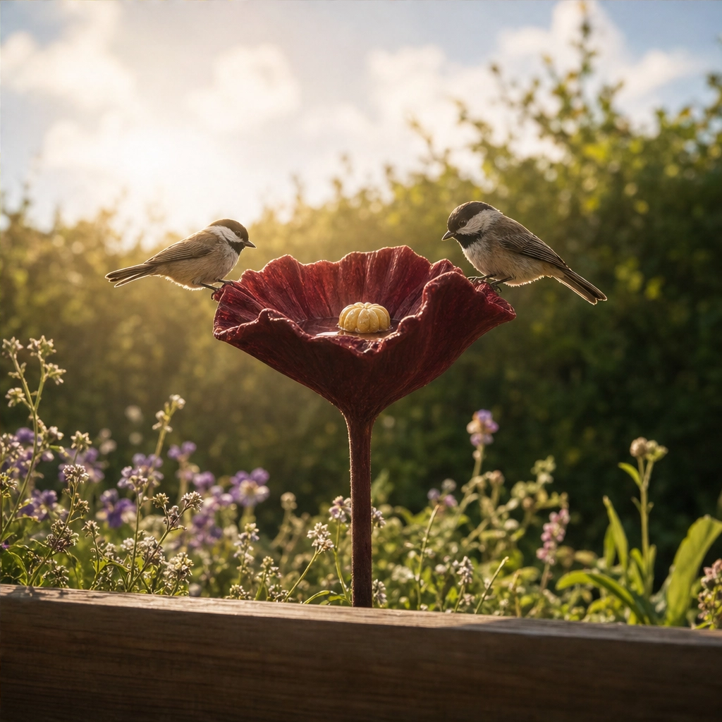 Bloombrook™ – Weatherproof Floral Bird Bath & Water Feeder Garden Stake + 50% OFF
