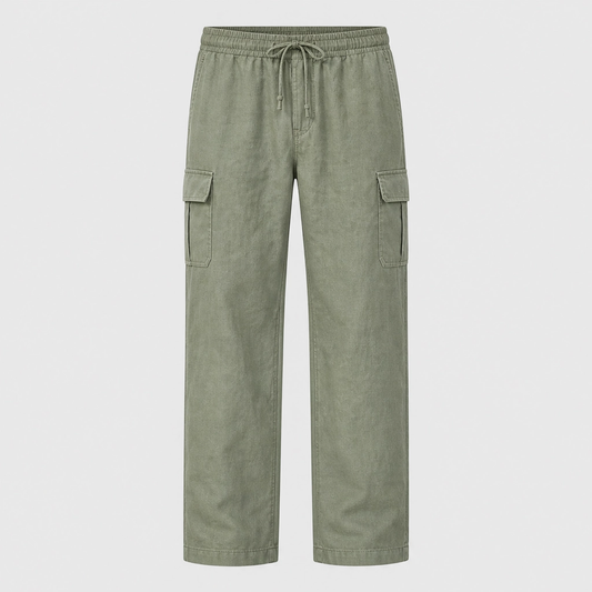Driftwell™ – Breathable Cotton-Linen Wide-Leg Cargo Pants + 50% OFF