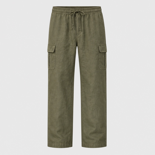 Driftwell™ – Breathable Cotton-Linen Wide-Leg Cargo Pants + 50% OFF